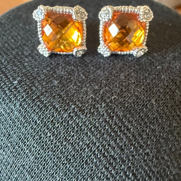 Judith Ripka Jewelry - Stunning Citrine Earrings, Judith Ripka